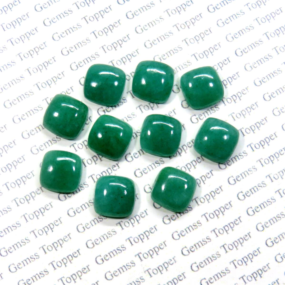 Emerald 10x10 mm Cushion Cabochon